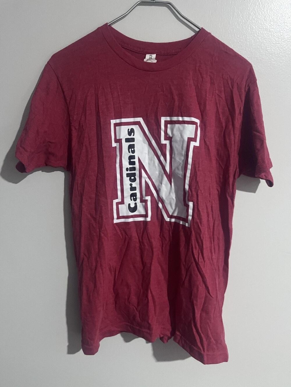 Cardinals Shirt Mens M Red Short Sleeve Team Graphic 50% Cotton 50% Poly